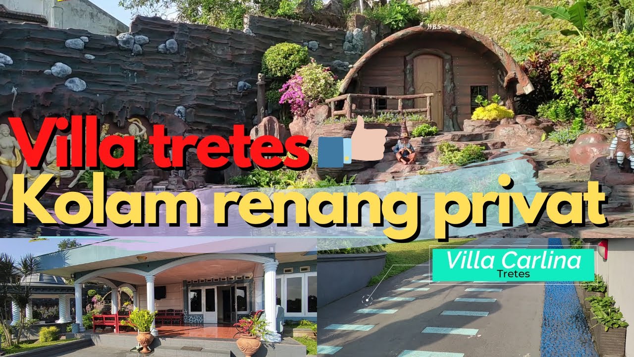 Villa Carlina Tretes fasilitas kolam renang privat
