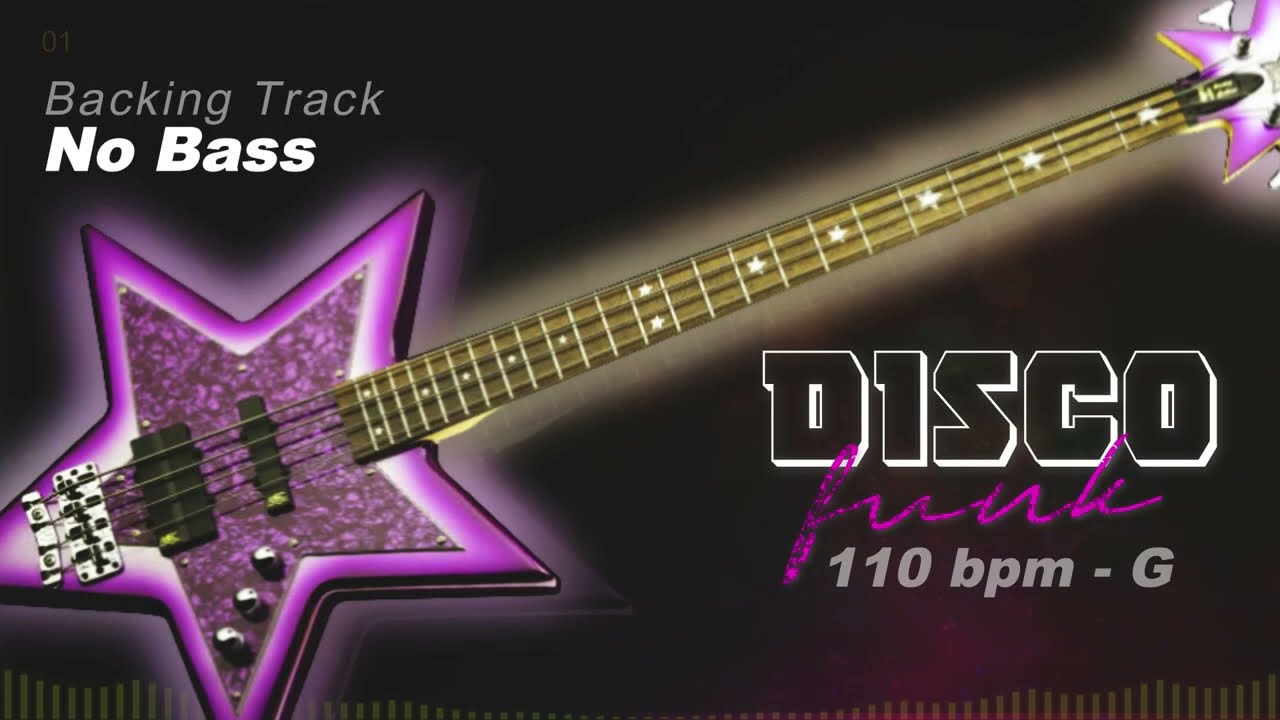 ✨ Disco Funk Backing Track ✨  - No Bass - Backing track for bass. 110 bpm. #backingtrack