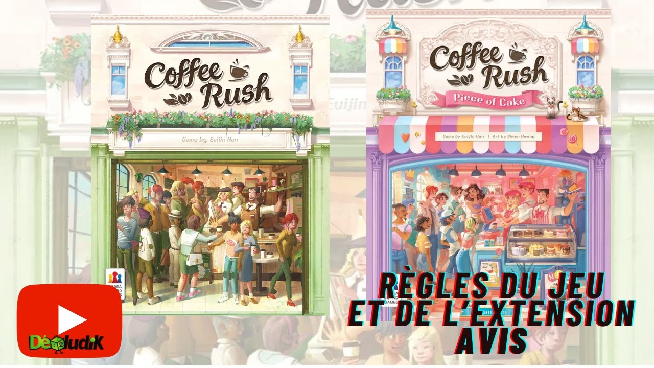 Coffe Rush + Extension Piece of Cake - Présentation +Avis - Korea Boardgames