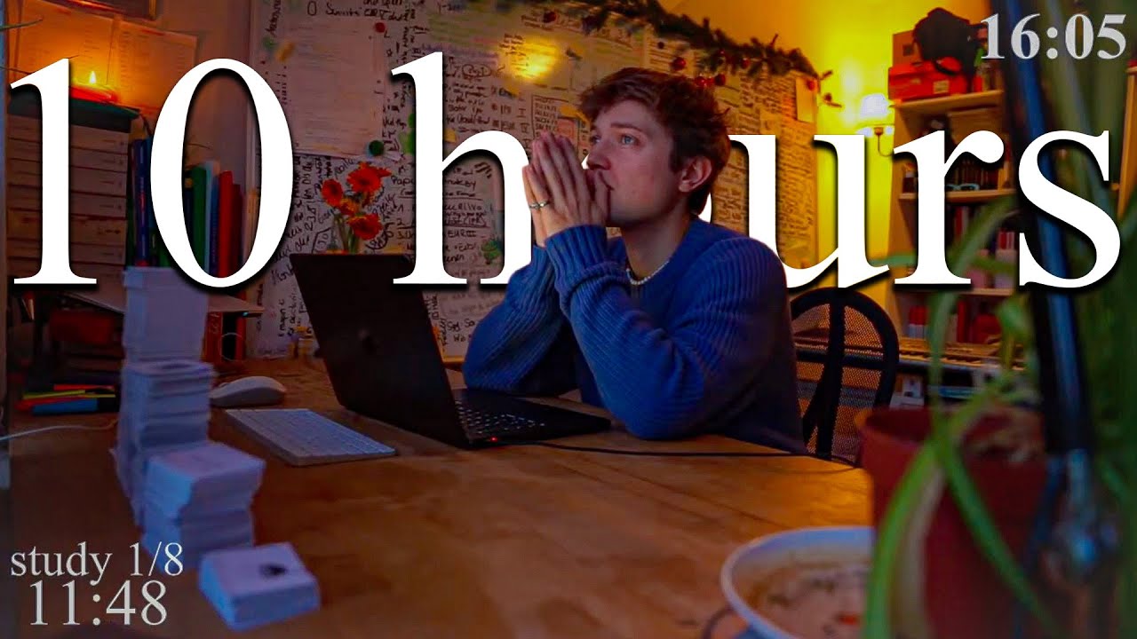 LIVE | 10-HOUR study with me 📚⛈️ rain sounds & pomodoro timer 60 & 10