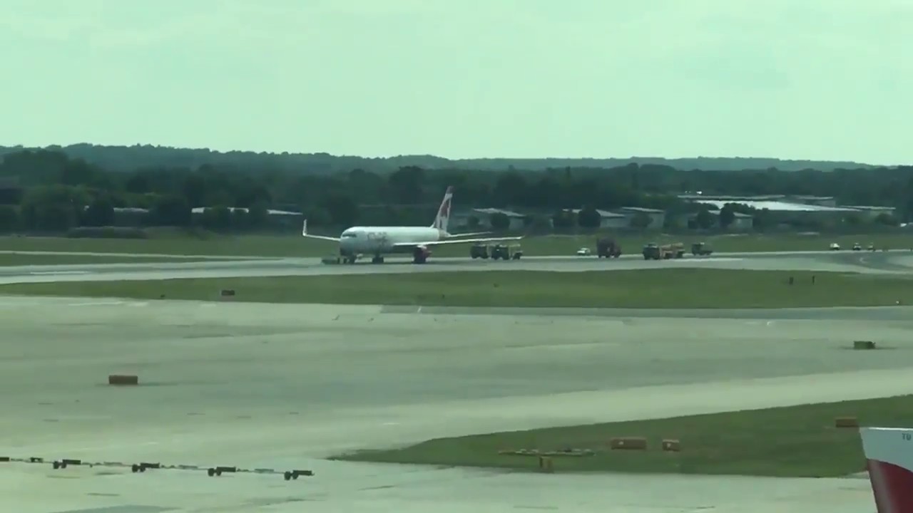 Air Canada Rouge Boeing 767 flight #RV1925 tyre burst on takeoff from London Gatwick