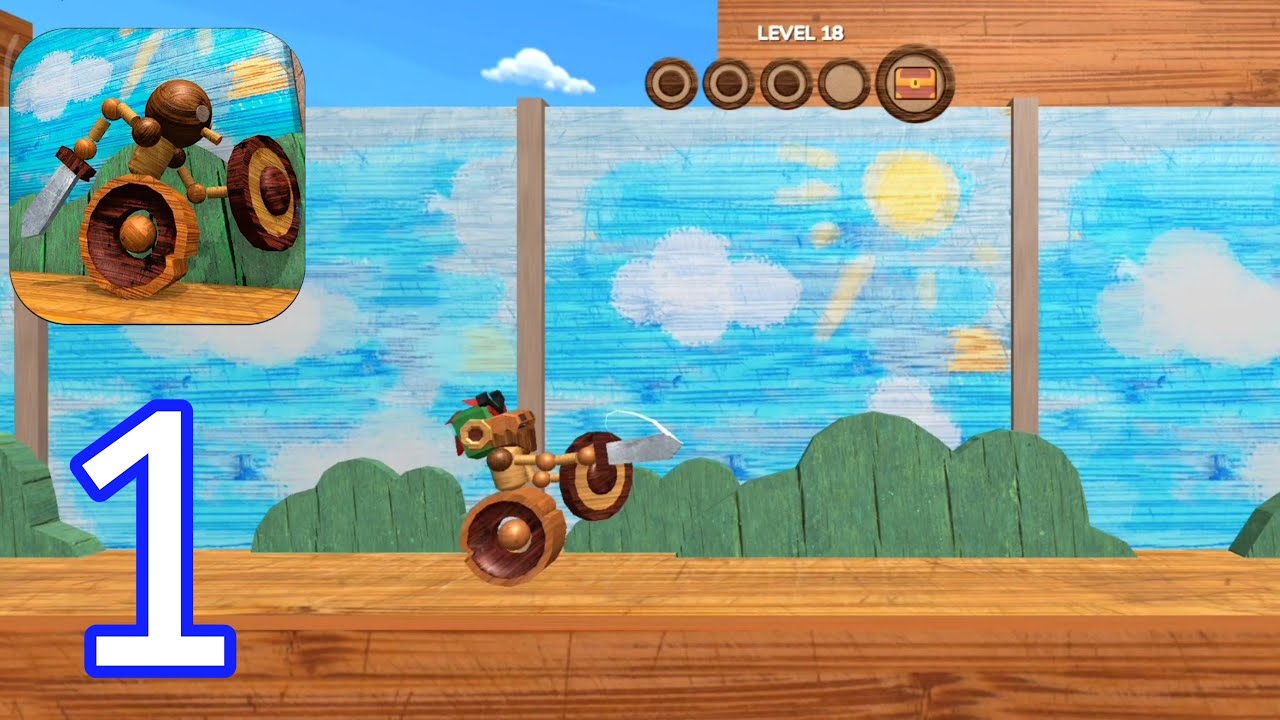 Wood Guy - Levels 1-17 - Walkthrough Gameplay [part 1]