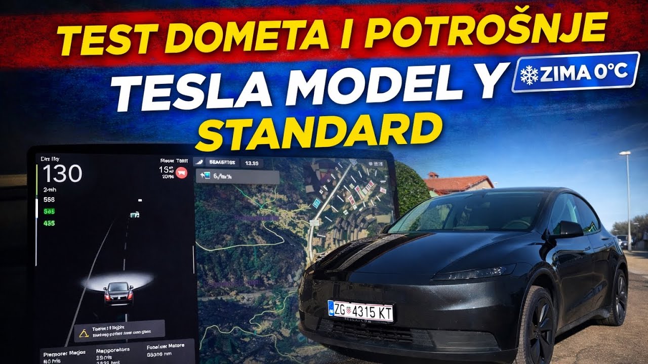 TEST DOMETA I POTROŠNJE - TESLA MODEL Y STANDARD