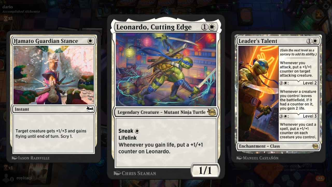 Angels vs. Leonardo, Cutting Edge (quick) - MTG Gameplay