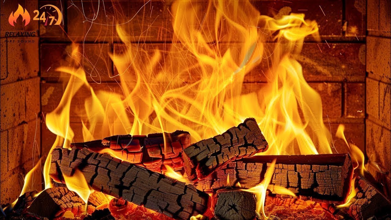 Relaxing Fireplace Sounds (24/7)🔥Fireplace For Your Home (NO MUSIC)