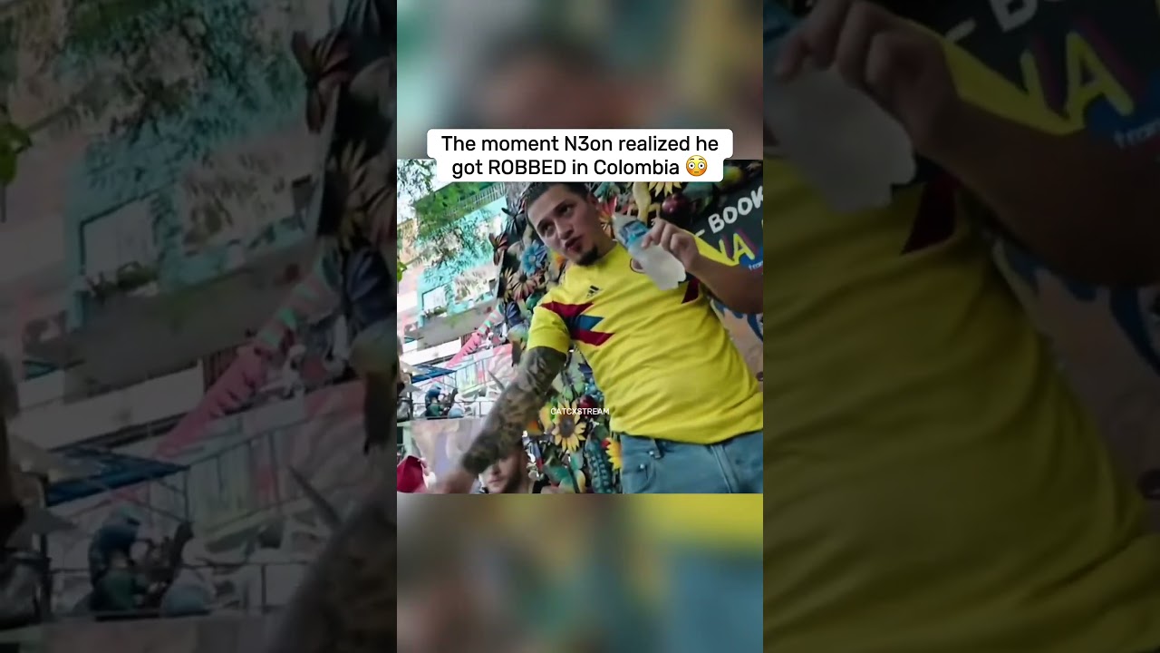 The moment N3on realized he got ROBBED in Colombia 😳 #n3on