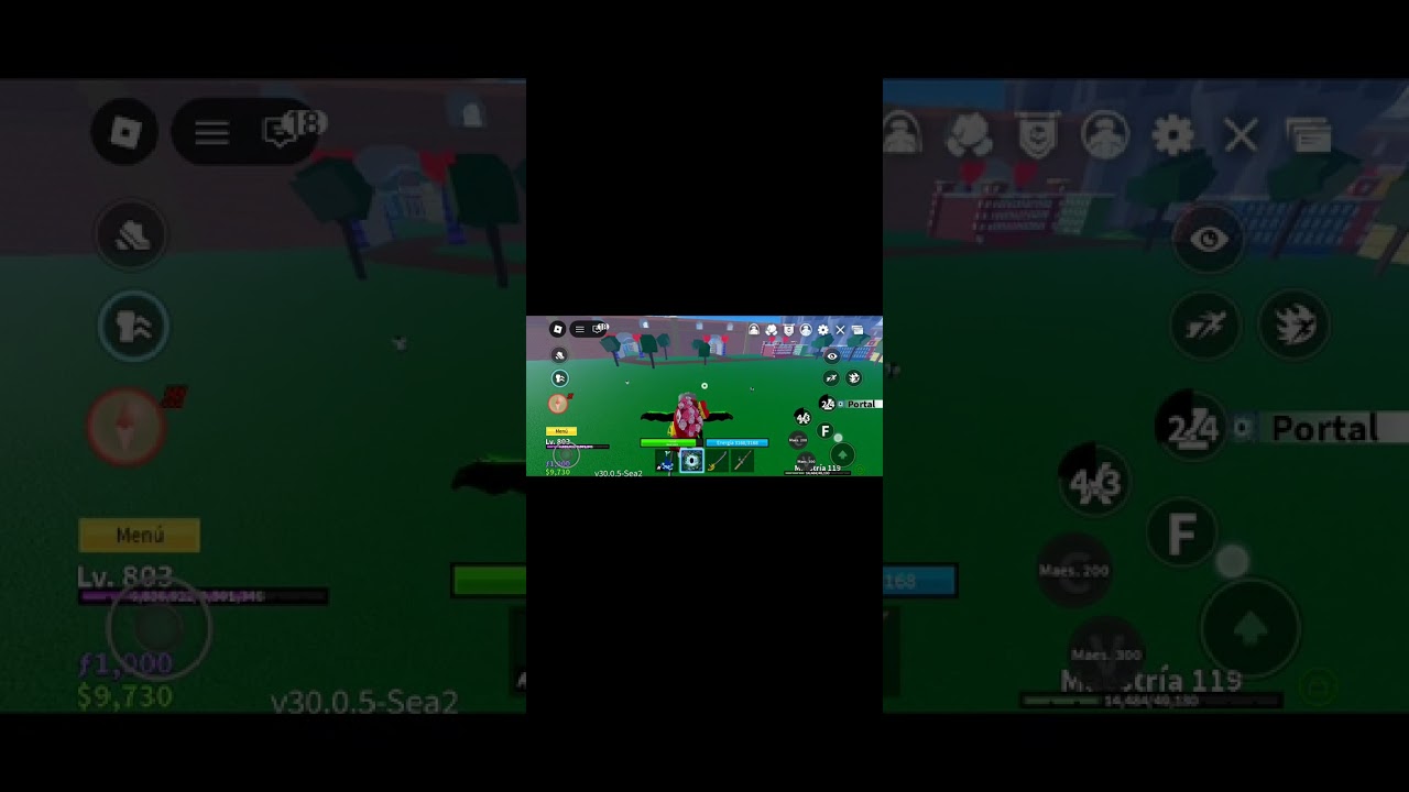 Jugando por primera ves a blox fruit con la fruta portal
