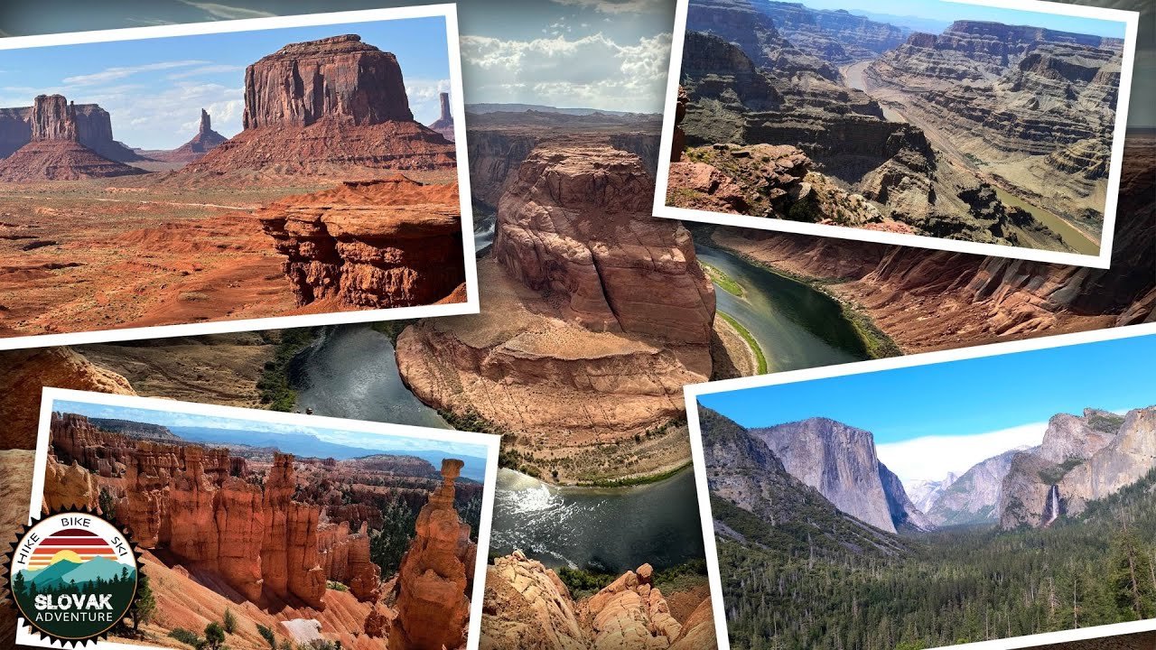 Najkrajšie NÁRODNÉ PARKY USA ZÁPAD│Yosemity│Grand Kaňon│Bryce Kaňon│Antilopí Kaňon│Monument Valley