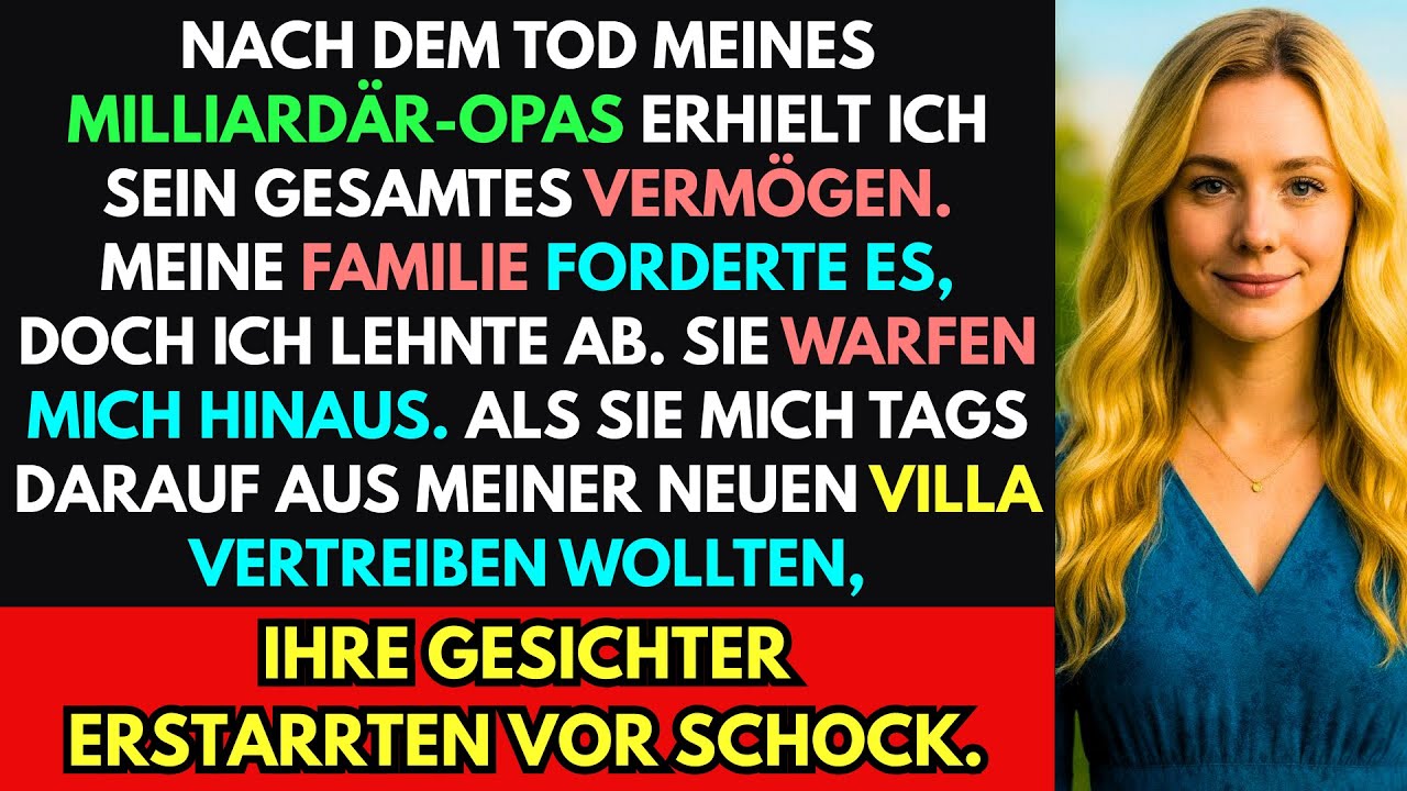 Nachdem mein Milliardär-Opa starb, erbte ich 7 Milliarden. Als ich mich weigerte, forderten sie Geld
