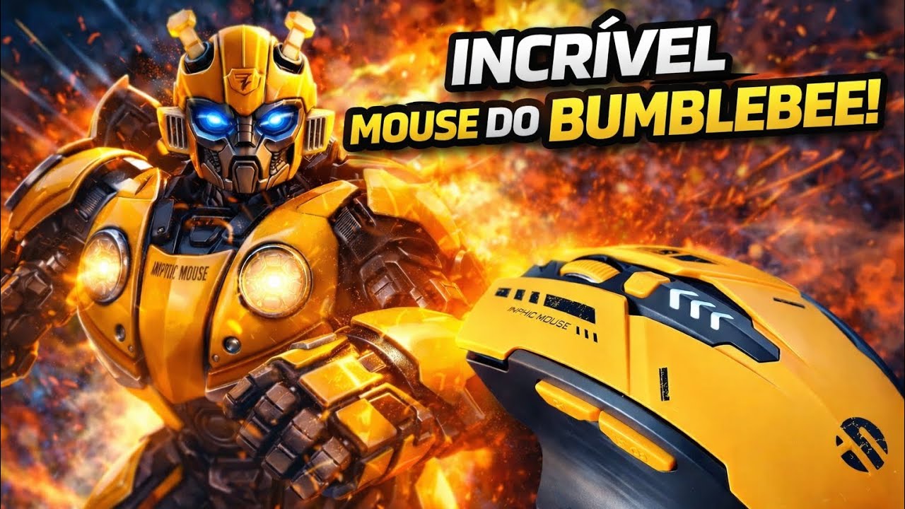 Mouse Sem Fio Bluetooth Recarregável Gamer Ergonômico 2.4g Amarelo