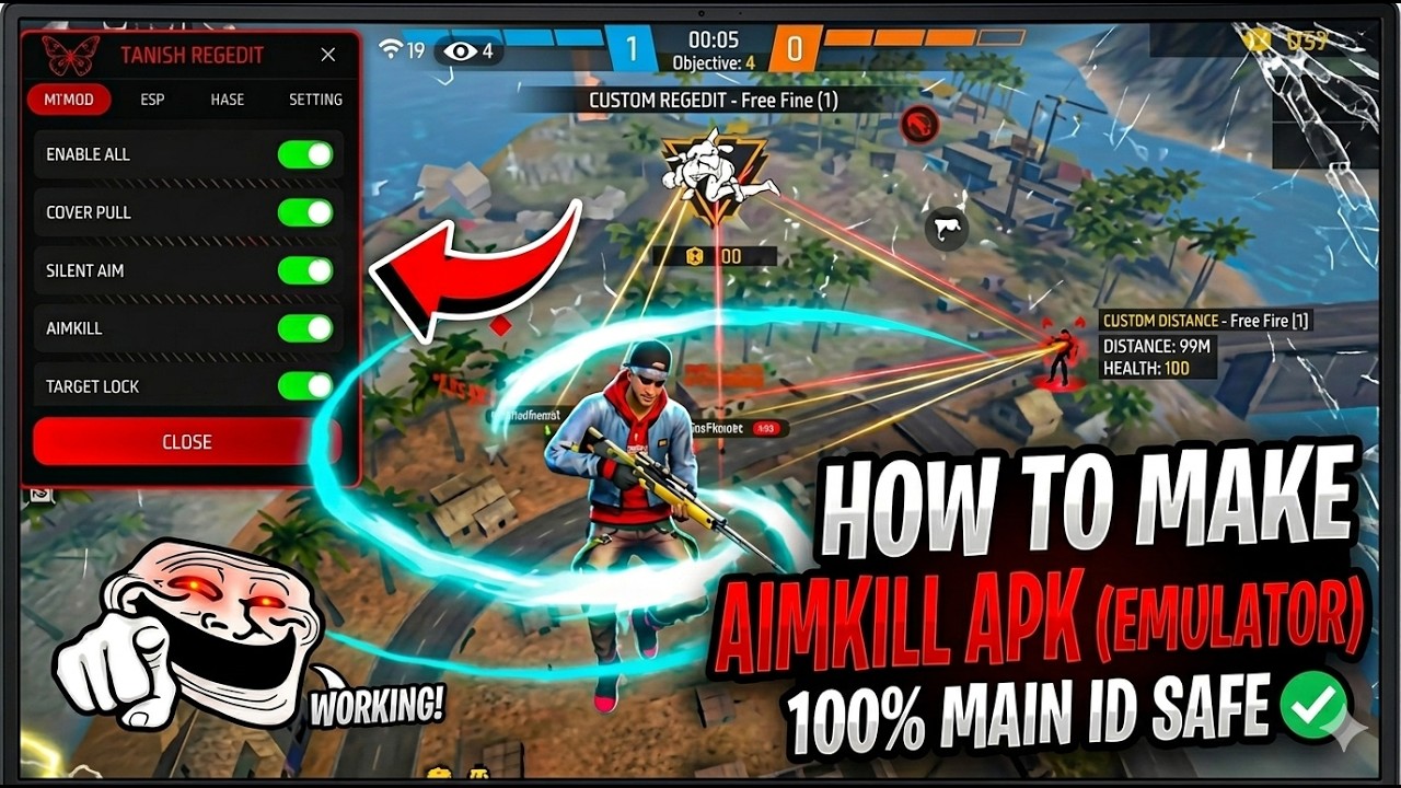 КАК СДЕЛАТЬ AIMKILL В FREE FIRE OB53 НА ПК В 2026 ГОДУ 🎯 (100% безопасно для основного ID) | КАК ...