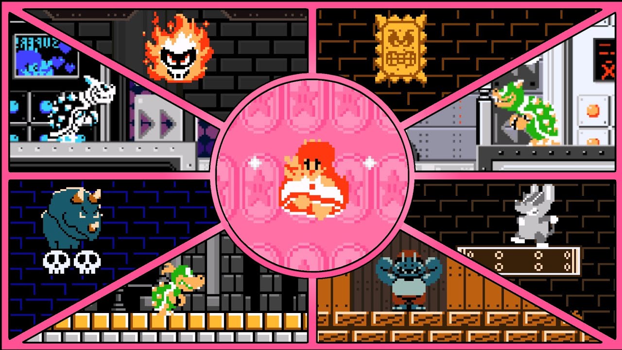 Super Mario Bros. Peach's Adventure - All Bosses