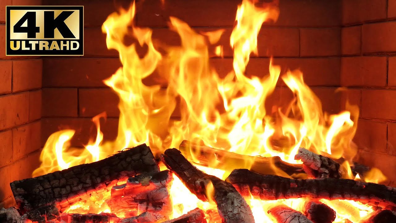 🔥 Soothing Fireplace Sounds for Winter. relaxing cabin fireplace 4K. Winter Fireplace Cabin Retreat