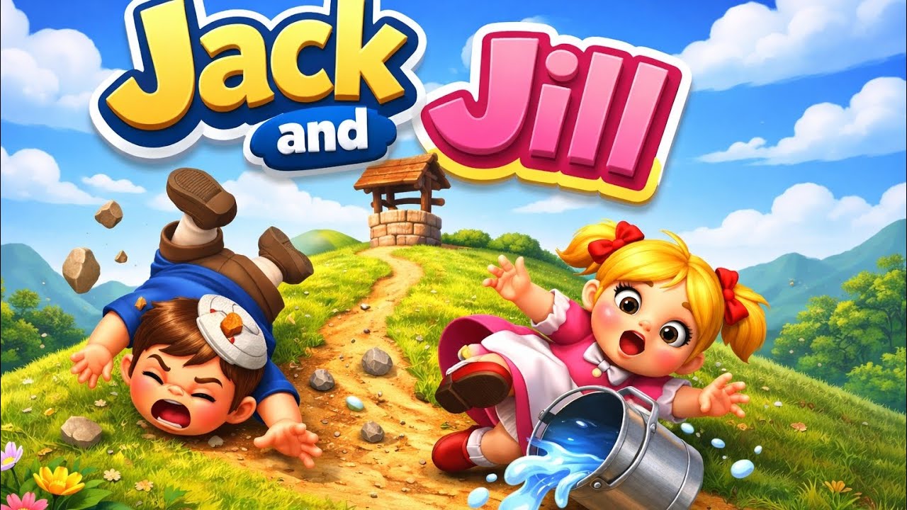 Jack and Jill Rhyme 🌈 | 3D  Nursery Rhymes for Kids