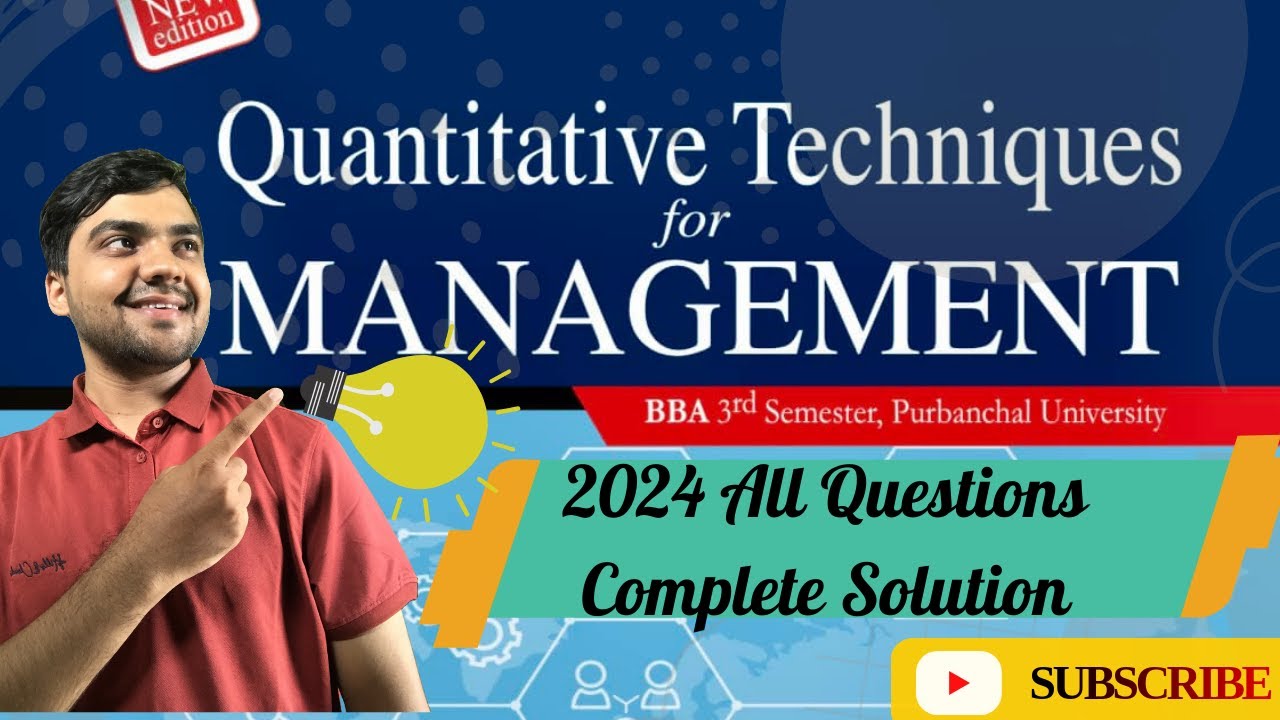 Quantitative Technique for Management old Question Paper Solution 2024 | BBA 3rd Semester
