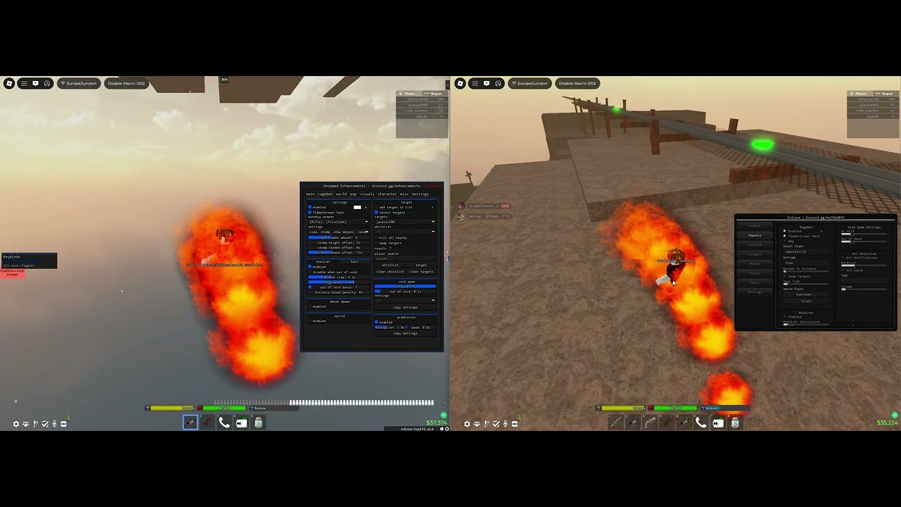 Eclipse vs UE Flame | Eclipse - Best Da Hood Gui?