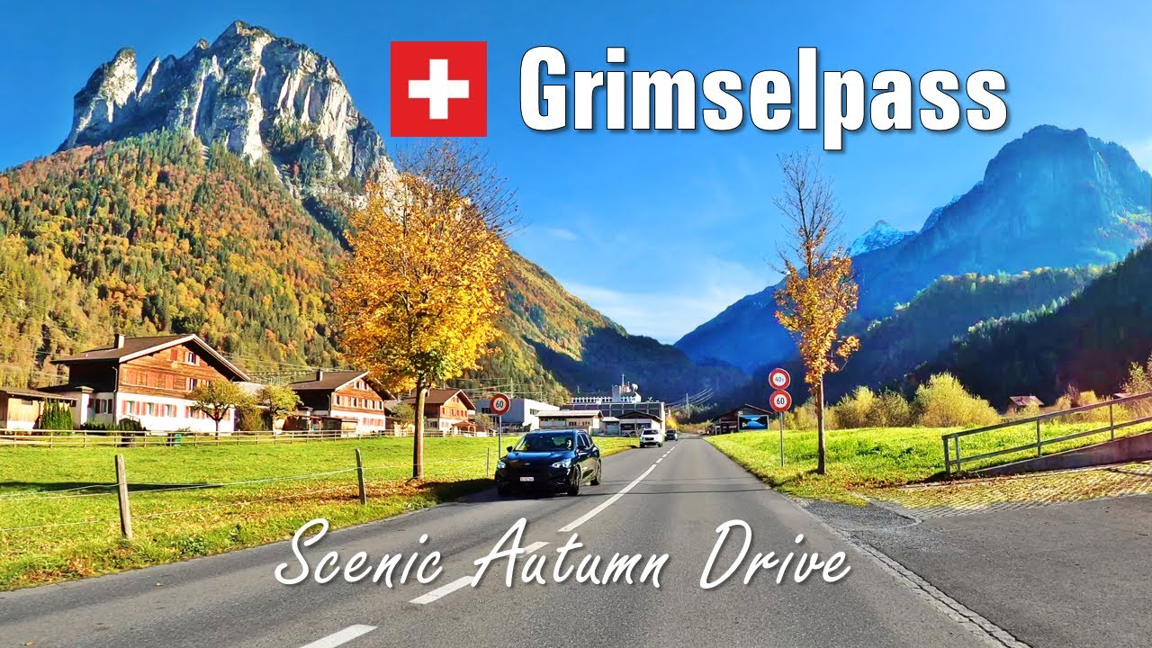 Grimselpass Switzerland 🇨🇭 Scenic Autumn Drive 🍂 [4K]