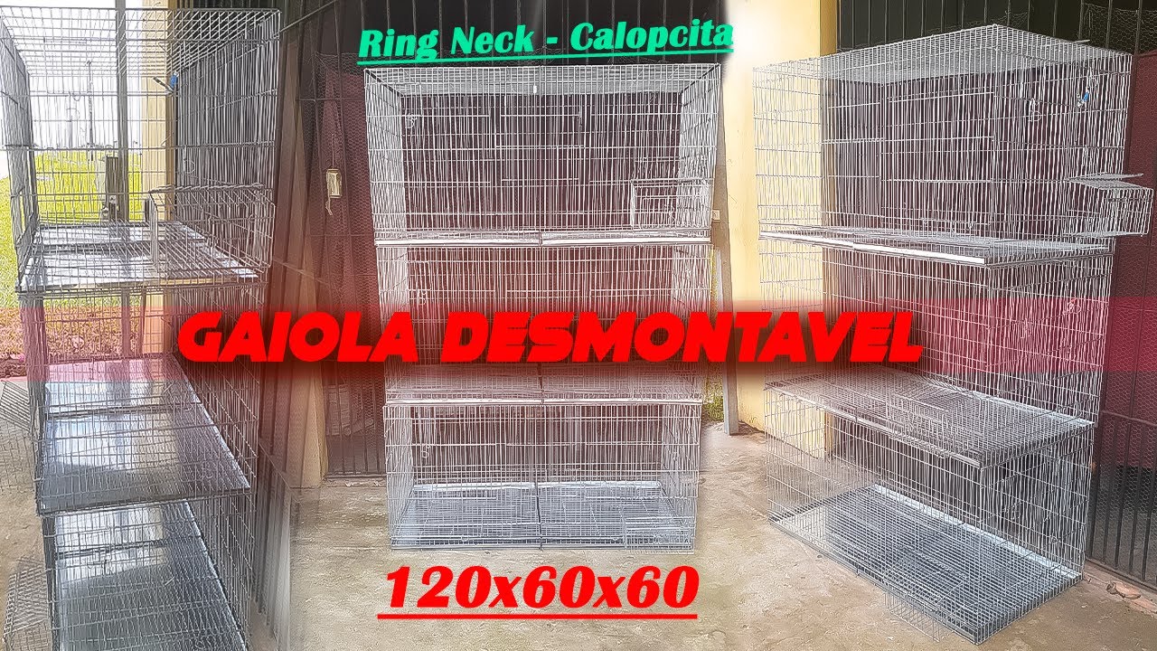 Montagem da Gaiola 120x60x60 Gaiola Desmontável  Gaiola dobrável para Ring Neck Calopsitas e Bird