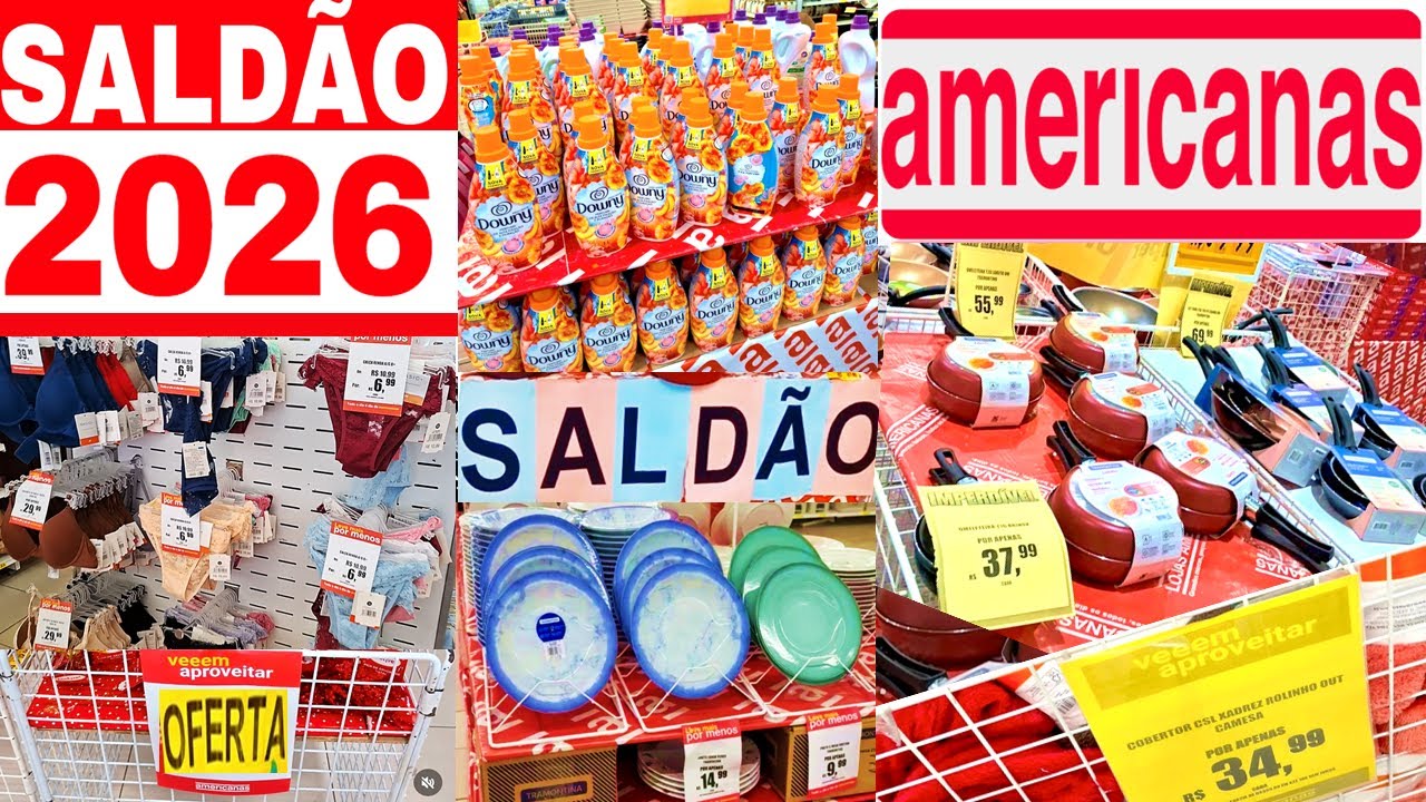 Olha o TANTO de CALCINHA, Material de LIMPEZA, FRIGIDEIRAS, Louças e MUITO MAIS nas LOJAS AMERICANAS