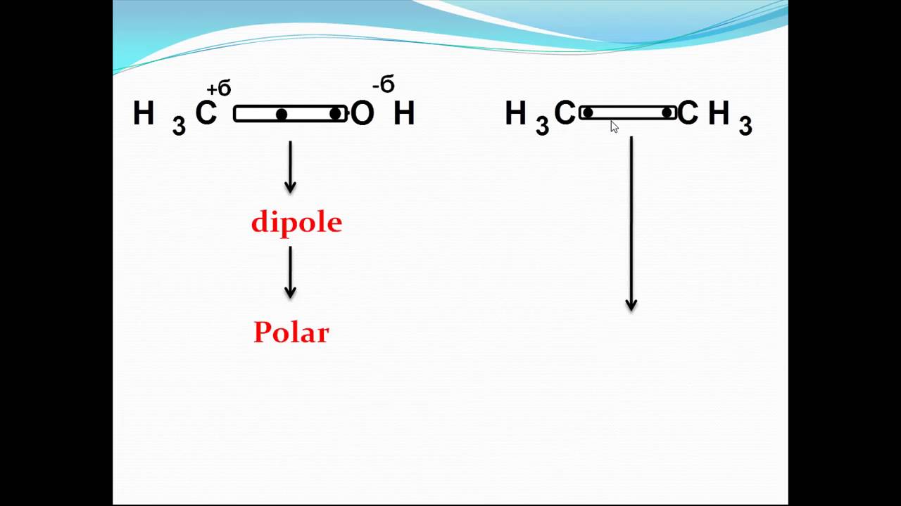 Electronegativity & Dipole moment "Polarity" Organic   السالبيه الكهربيه وعزم الازدواج