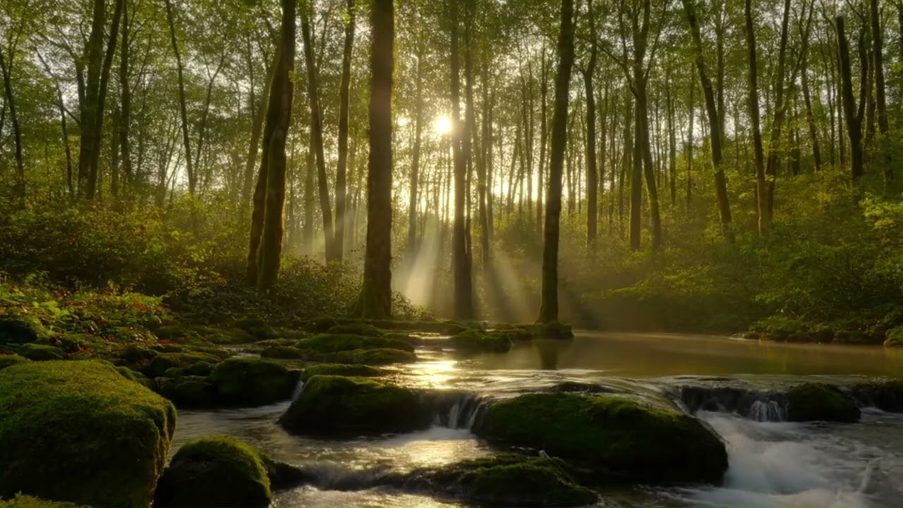 2 Hours Peaceful Forest Stream & Birds Chirping 🌲 Sounds For Relaxation and Sleep