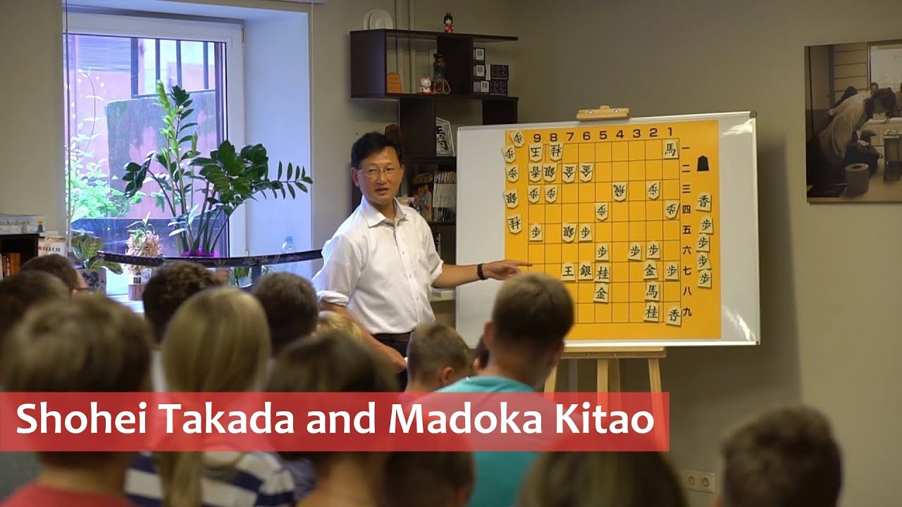 Shohei Takada and Madoka Kitao in the Ginkammuri shogi dojo