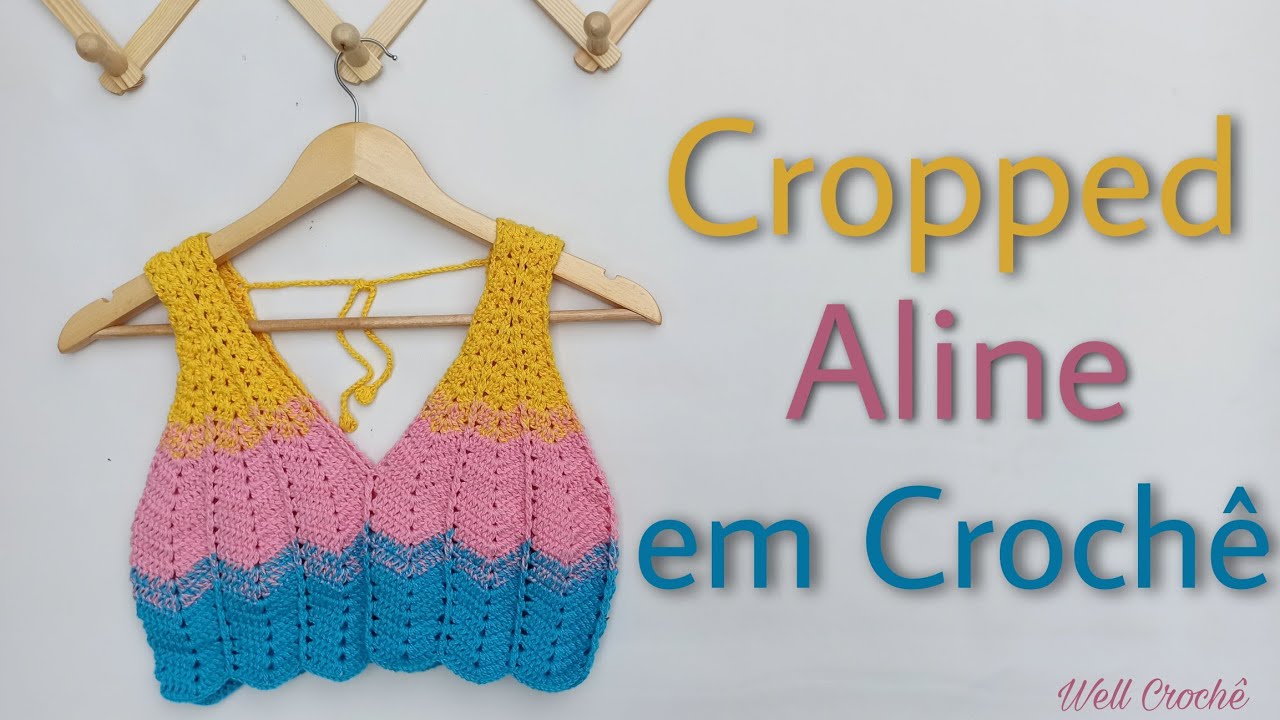 Cropped Aline em Crochê