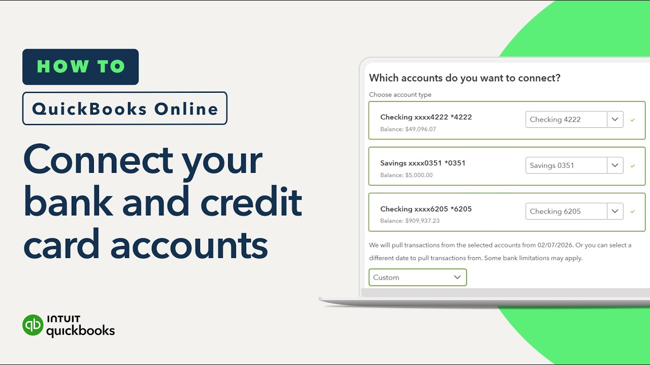 How to connect your bank & credit card accounts to QuickBooks Online
