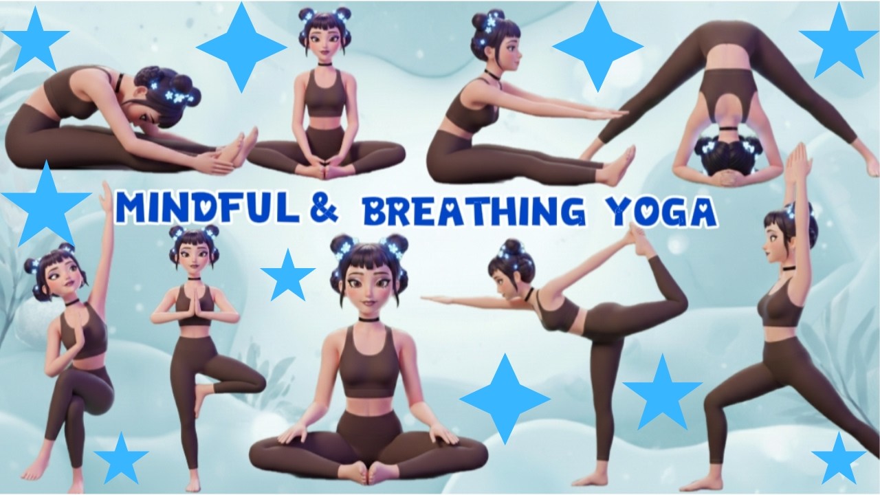 Mindfully & Breathing Yoga With Zoey  || KPop Demon  Hunters || Simple Stretches|| Yoga For Ajility