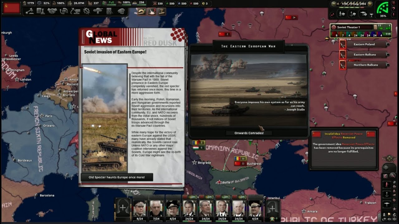 HOI4 Red Dusk ( 1.1.2 ) : The Eastern European War Super Events