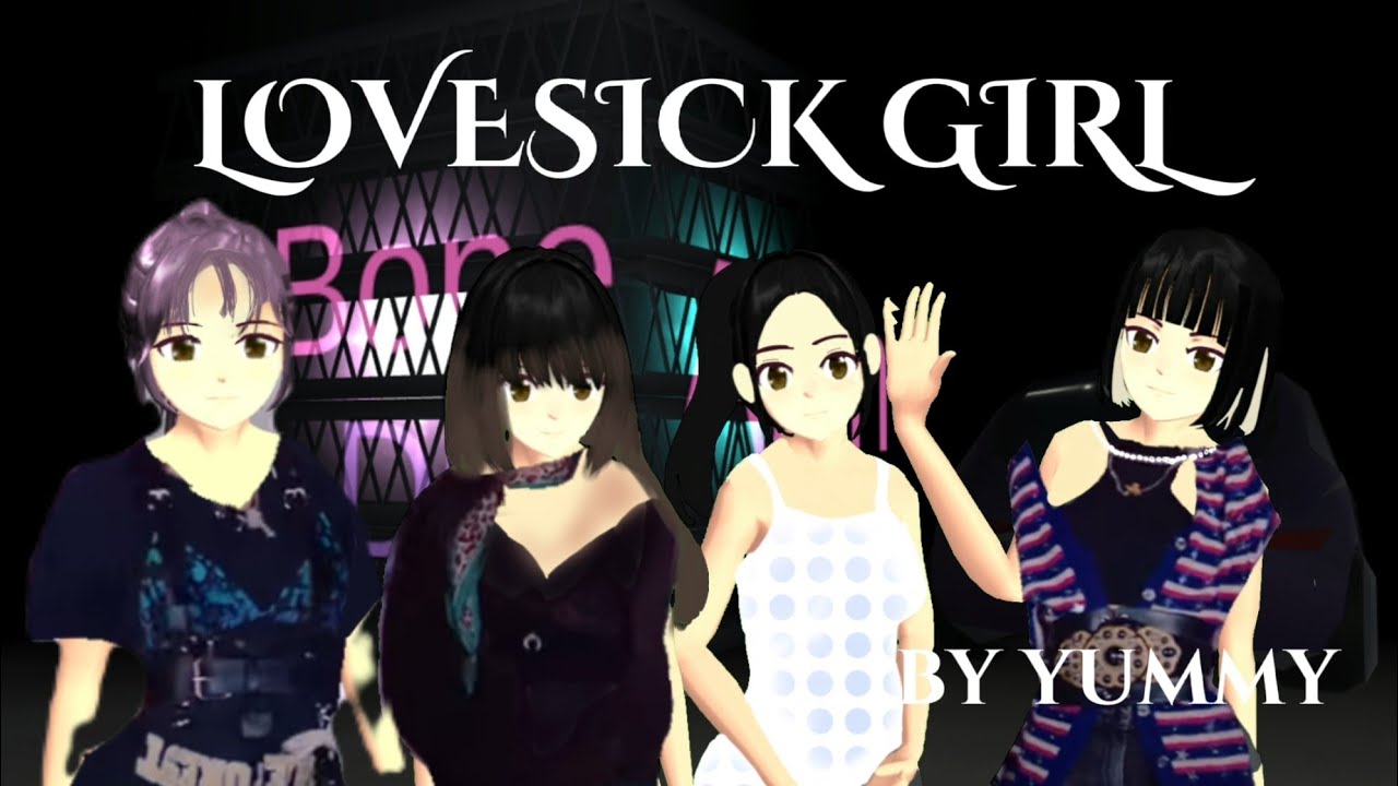 [MV] BLACKPINK-lovesick girls sakura school simulator music video