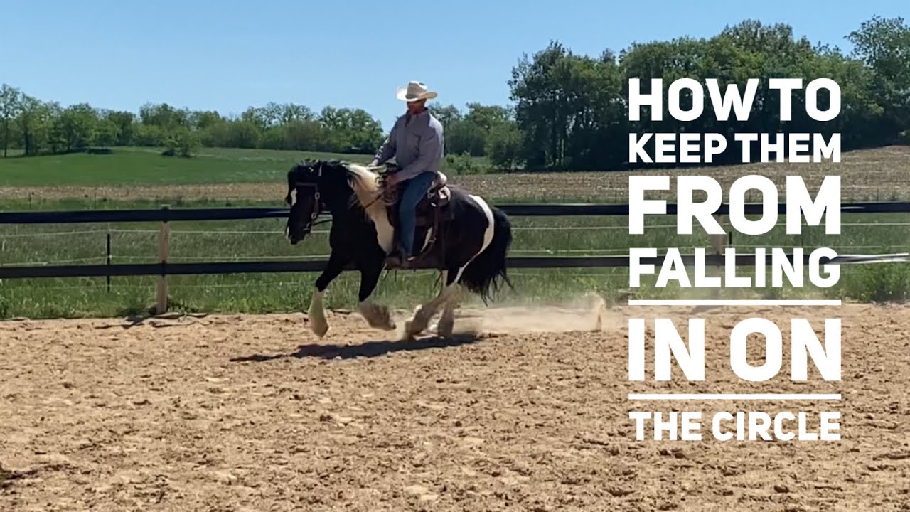 How to keep your horse from falling in, on a circle.