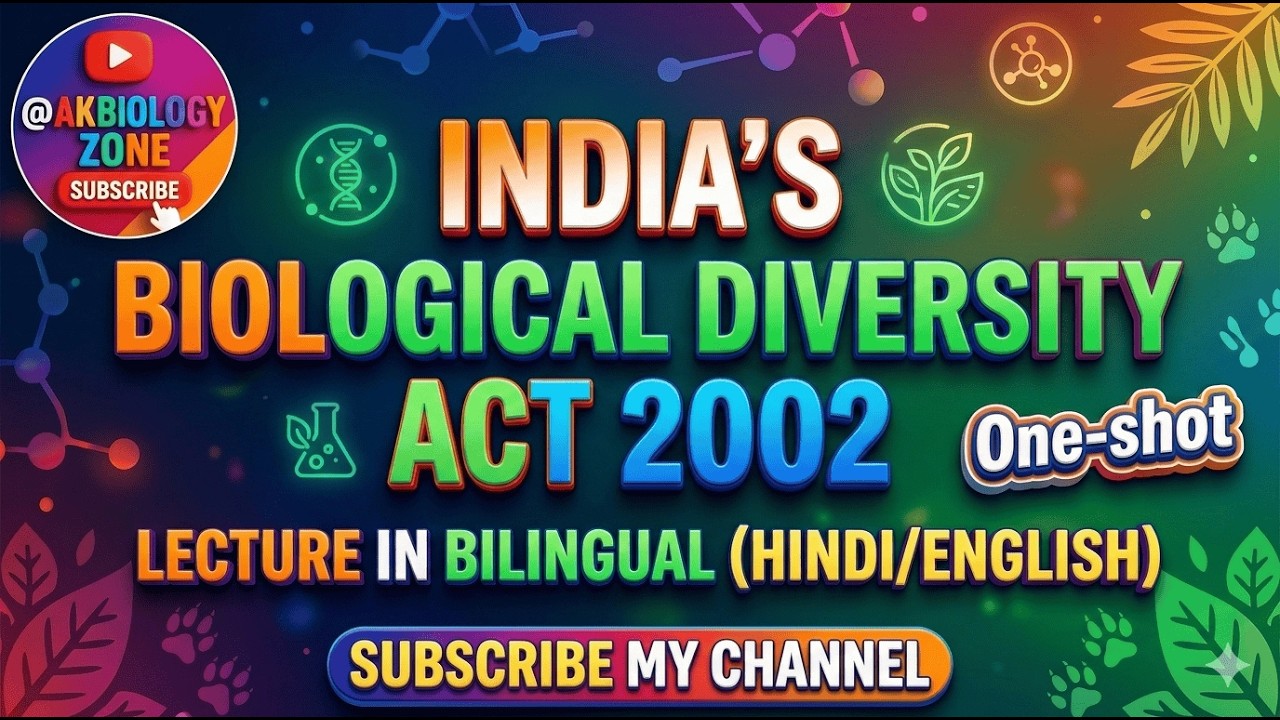 Biological Diversity Act 2002 | Biodiversity Act 2002 | भारत का जैव विविधता अधिनियम 2002 |One-shot |