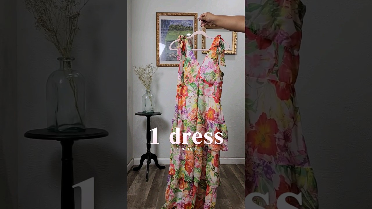 1 dress - 4 ways to style it. 