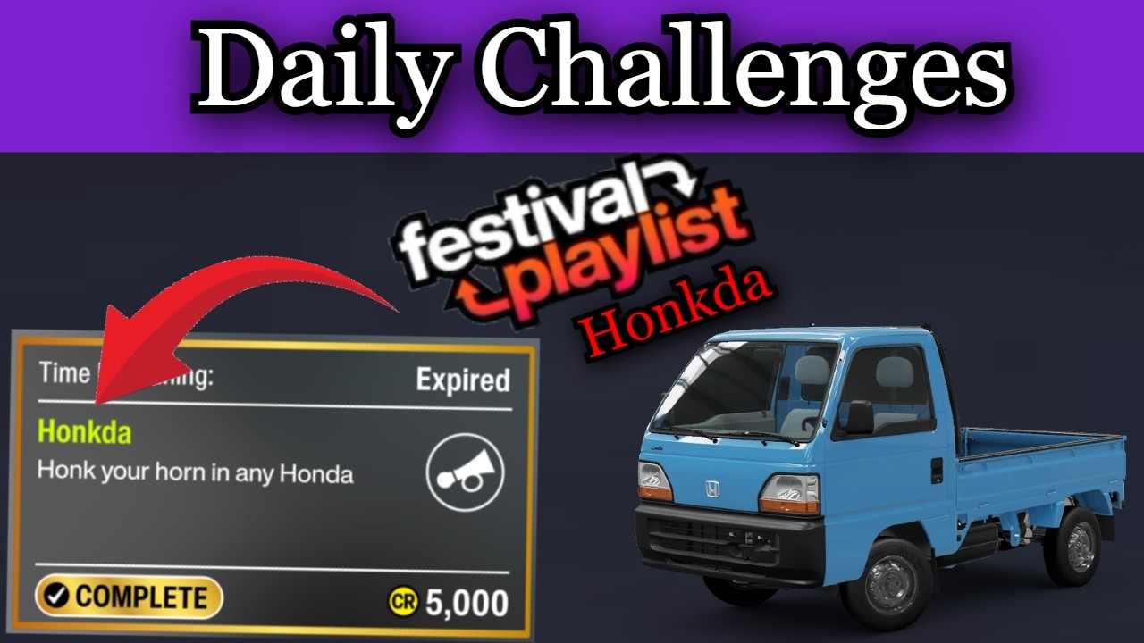 Forza Horizon 6 Daily Challenges Honkda Guide (Winter Festival Playlist)