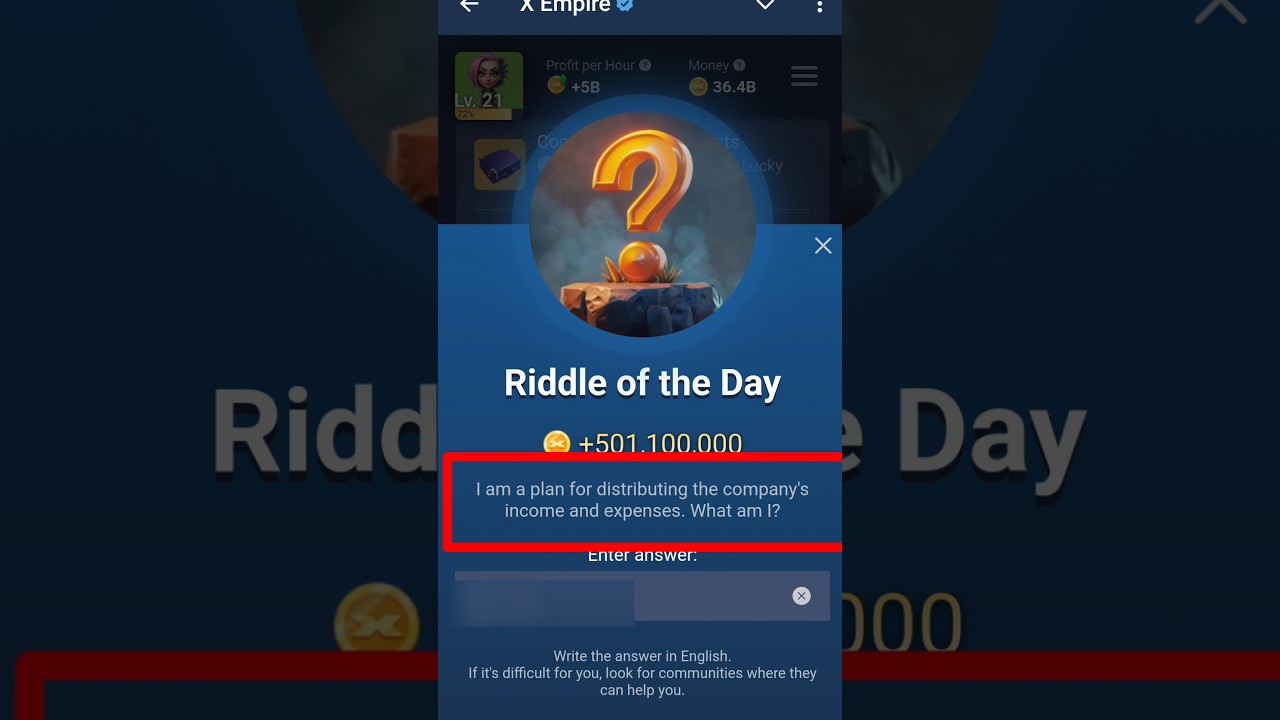 X Empire Riddle Of The Day Today | 4 September Riddle of the Day
