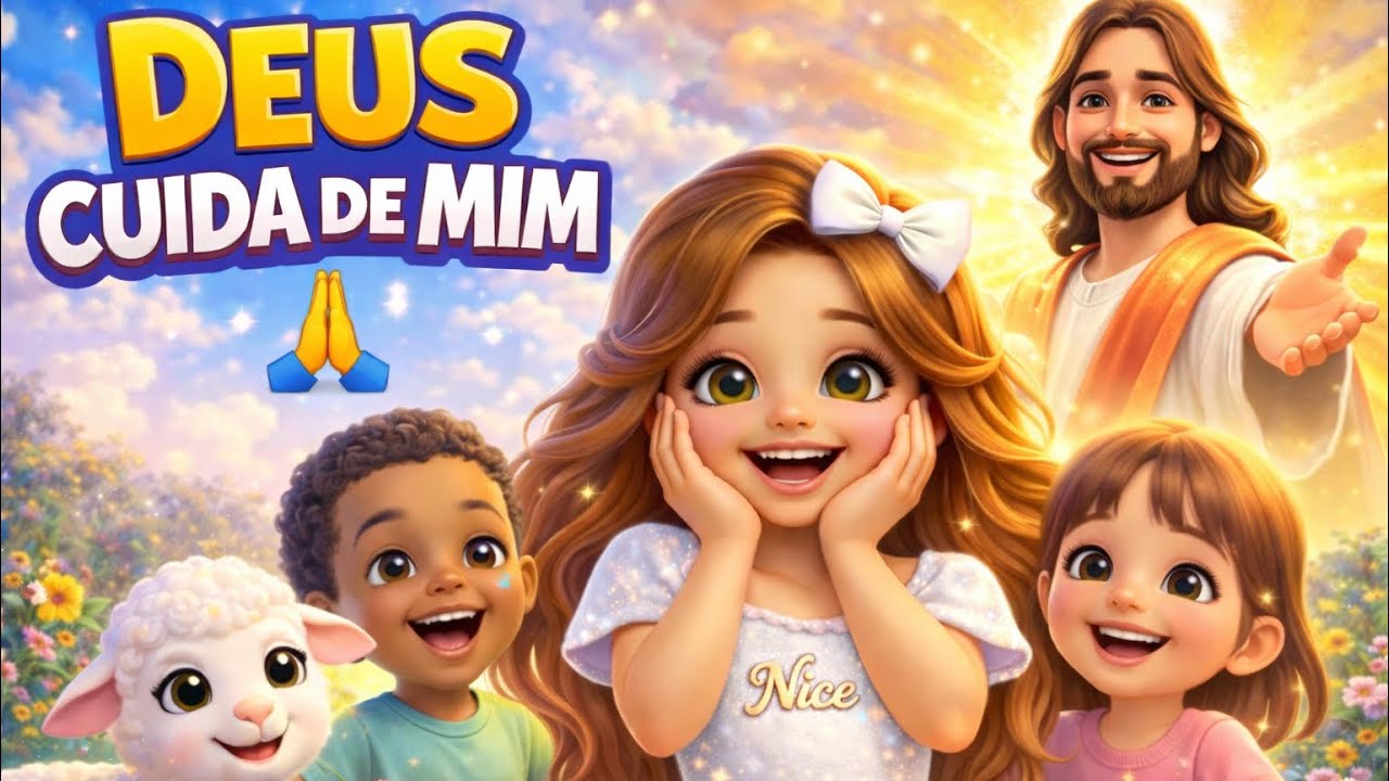 DEUS CUIDA DE MIM 🙏 | Louvor Infantil com a Nice | Música Gospel para Crianças