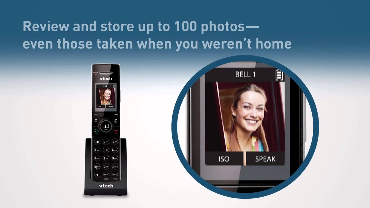 VTech&reg; IS7121-2 Video Doorbell - The Cordless Phone with Video Intercom