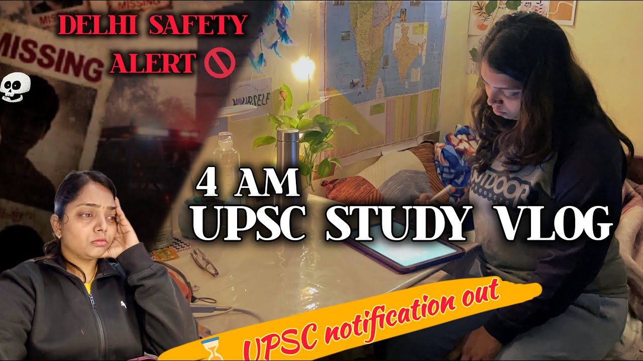 Woke up at 4 am for UPSC preparation*a day in the life of upsc aspirant ✍️