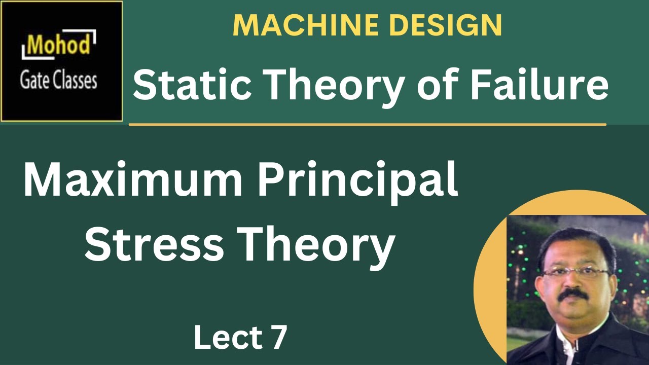Static Theory of Failure 07 Maximum Principal Stress Theory