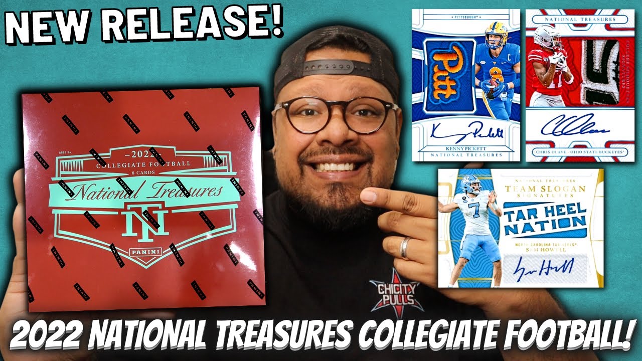 New Release: 2022 Panini National Treasures Collegiate Football Hobby Box!