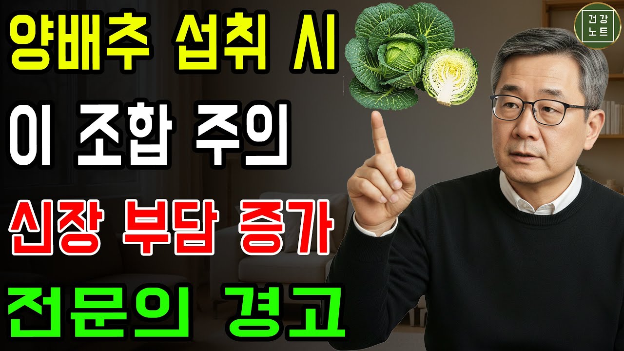 양배추와 절대 같이 먹지 마세요! 양배추 섭취 시 꼭 피해야 할 조합 TOP3! 갑상선을 마비시키고 신장을 손상시키는 최악의 조합 | 신장 | 신장건강 | 건강노트