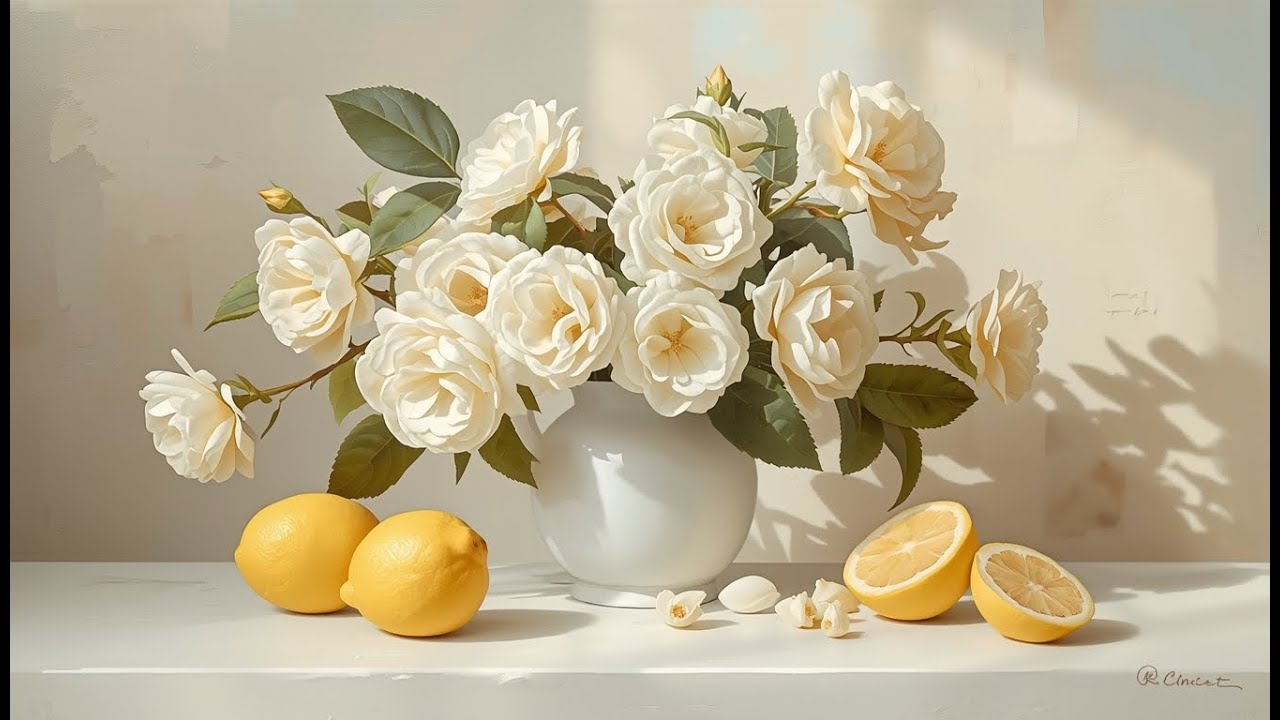 Art Frame TV | Bright Floral & Fruit Still Life | Elegant Classical Art | 1 Hour Loop