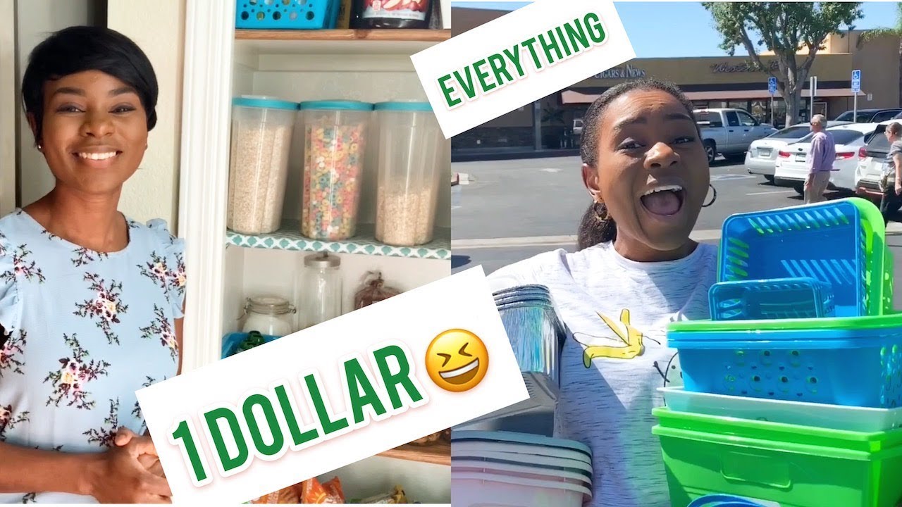 SHOP WITH ME / ORGANIZING MY PANTRY WITH ITEMS FROM DOLLAR TREE