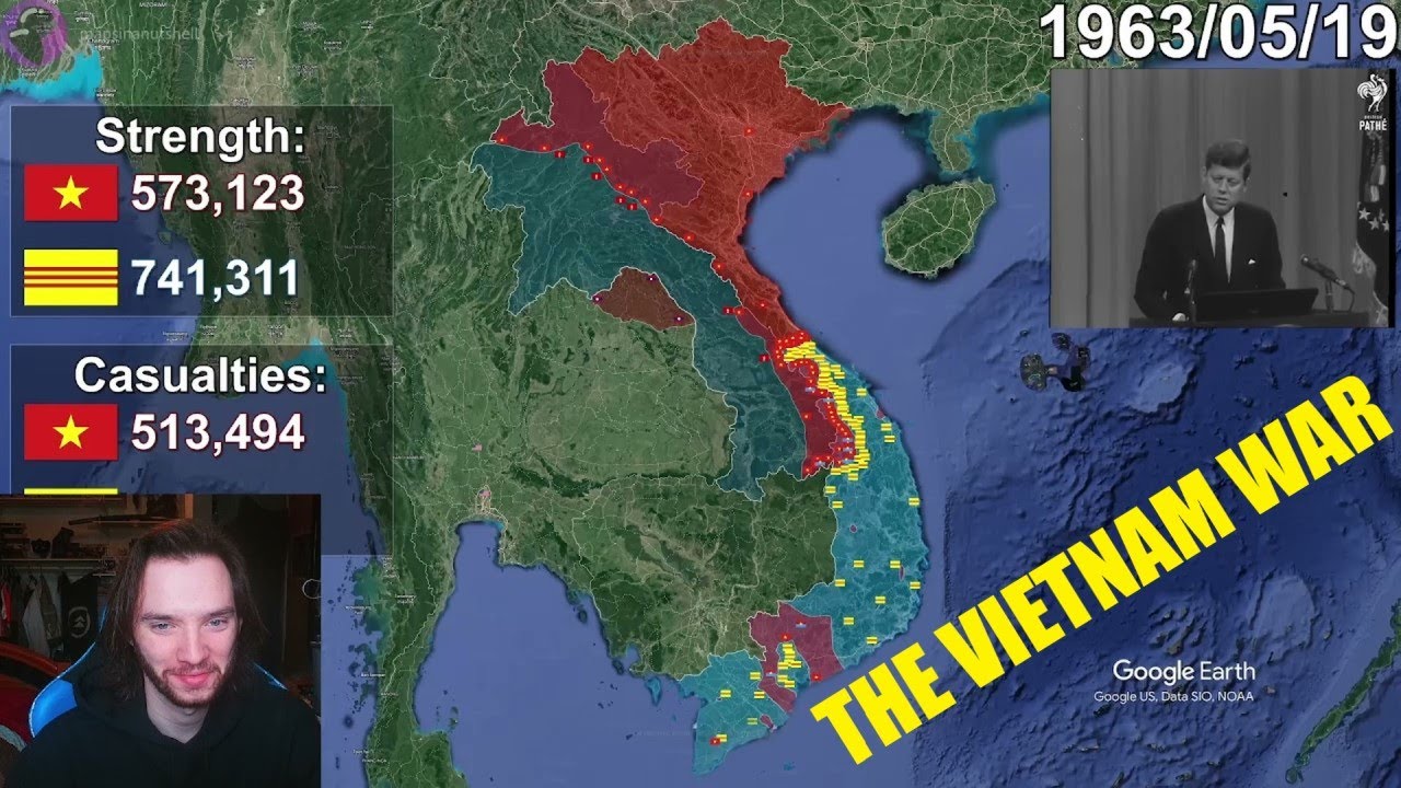Historian Reacts - The Vietnam War using Google Earth