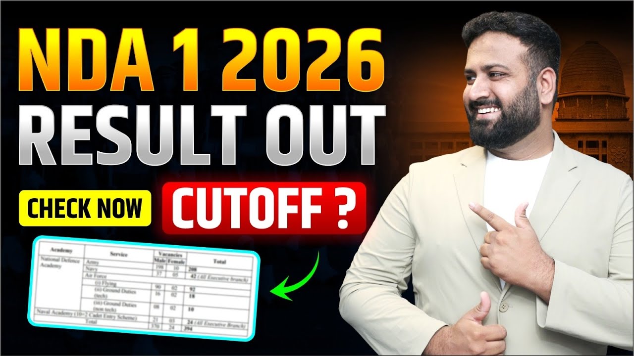 Big News⚠️ NDA 1 2026 Result Out 😱Expected Cut Off for Boys & Girls Analysis- NDA Result 2026- LWS