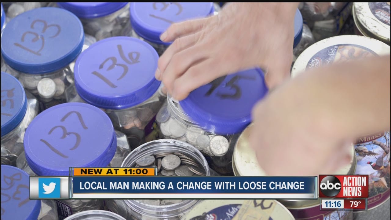 Local man making a change with loose change