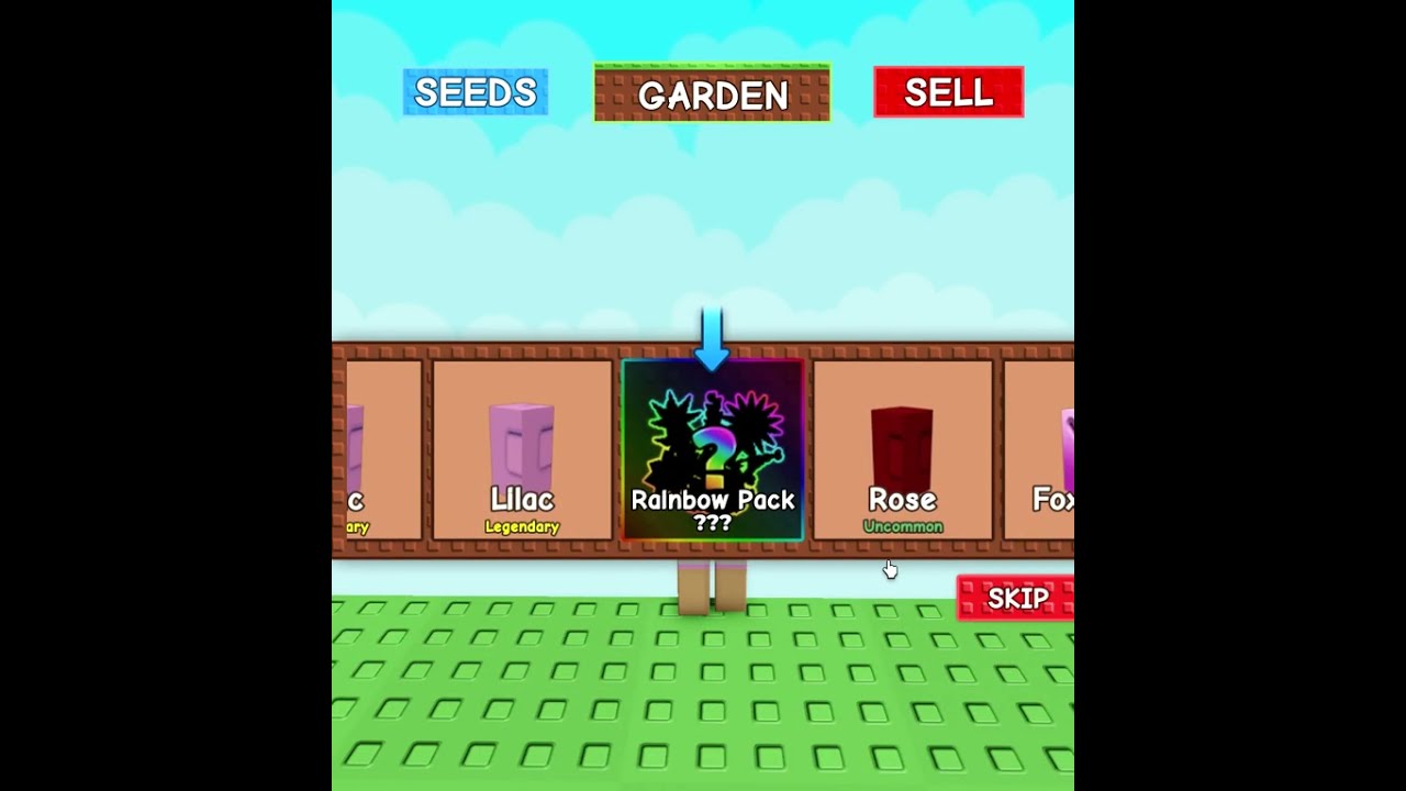 I GOT RAINBOW SACK FROM EXCOTIC FLOWER SEED PACK!! #roblox #robloxgrowagarden