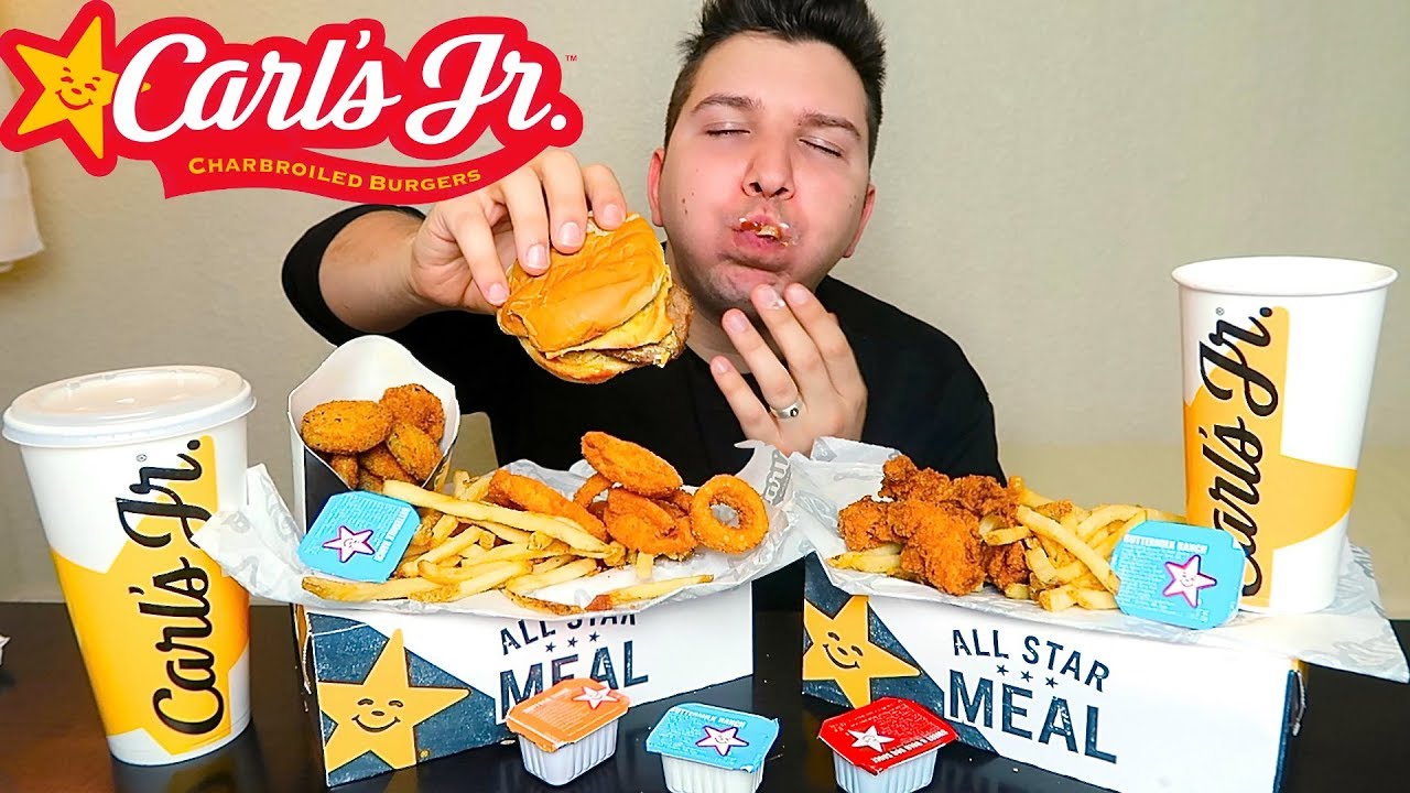 Carl's Jr. Box • 3,000 Calorie Ultimate Cheat Day • MUKBANG