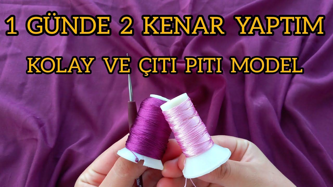 564- 👉1 GÜNDE 2 KENARINI BİTİRDİM😍ÇOK KOLAY ÖRMESİ ZEVKLİ BİR MODEL🌹 #tıoyası #diy #crochet #lace